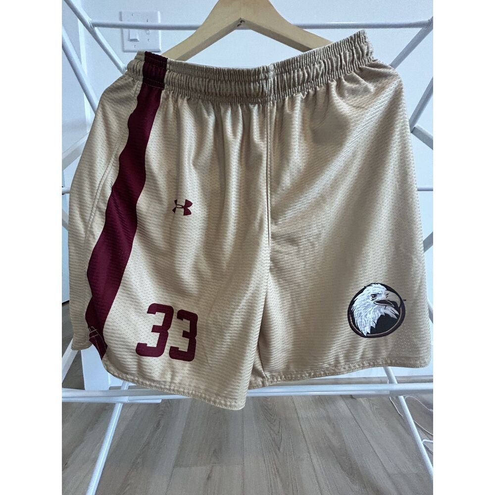 Bridgewater College Eagles Practice Shorts Under Armour Gold Mens #33